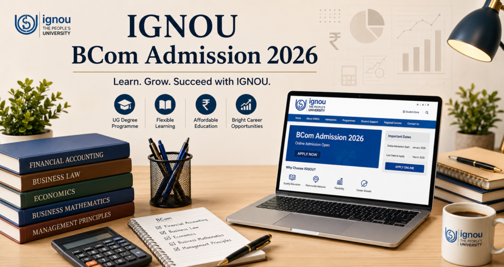 IGNOU BCom Admission 2026