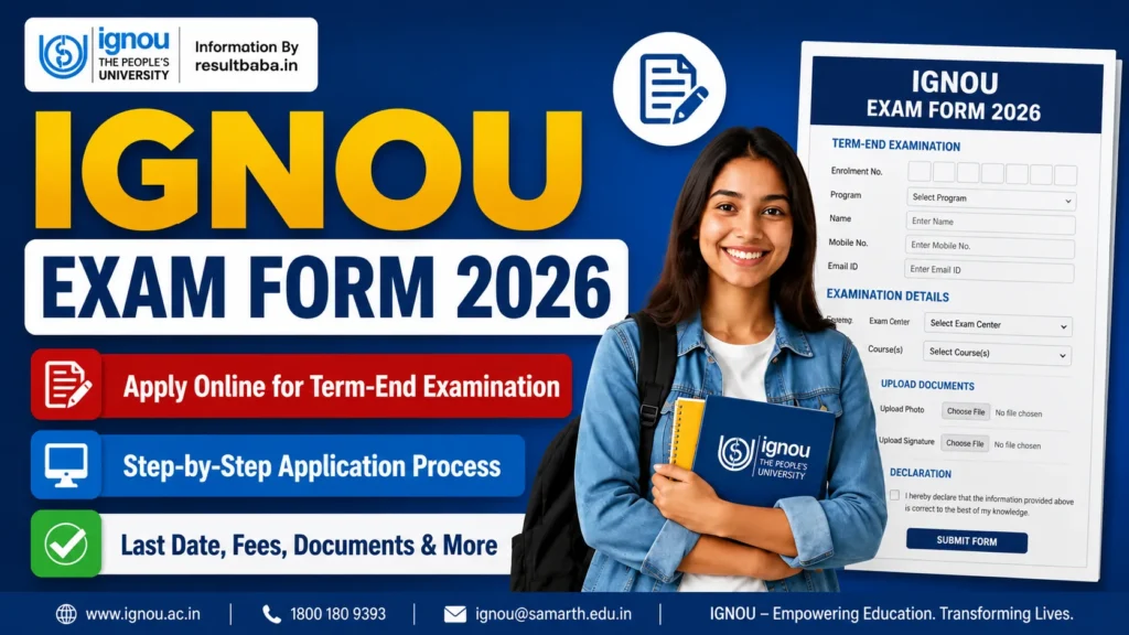 IGNOU Exam Form 2026