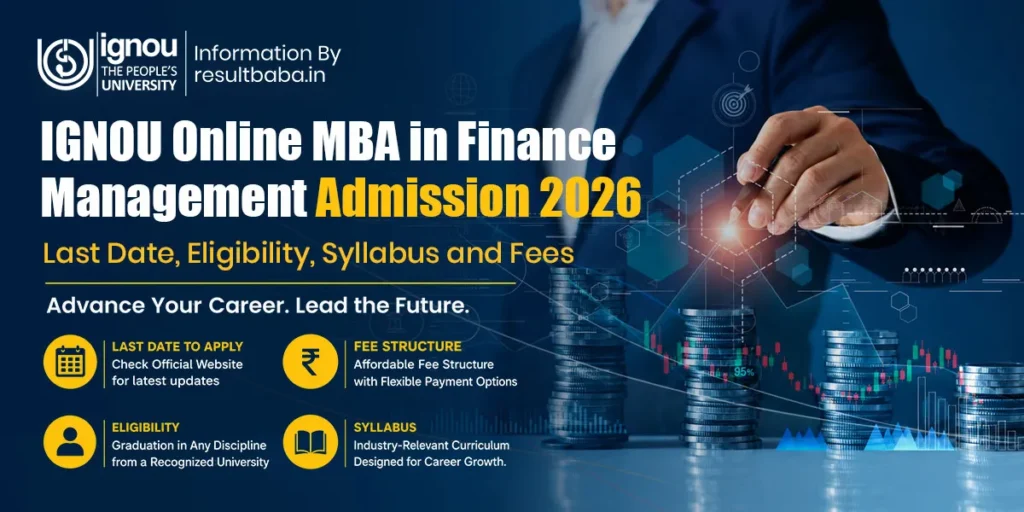 IGNOU Online MBA IN Finance Management Admission