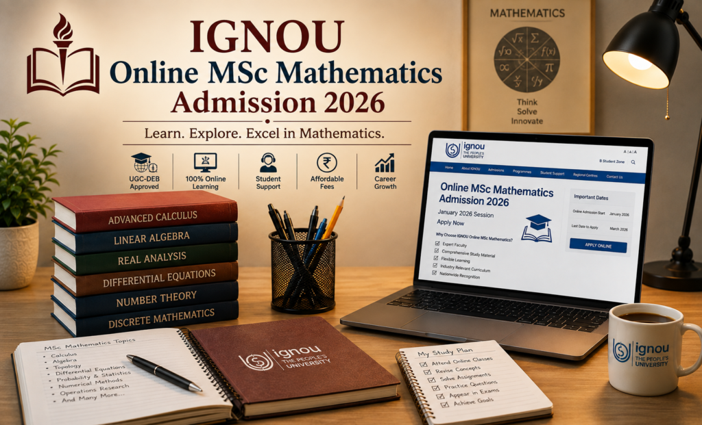 IGNOU Online MSc Mathematics Admission