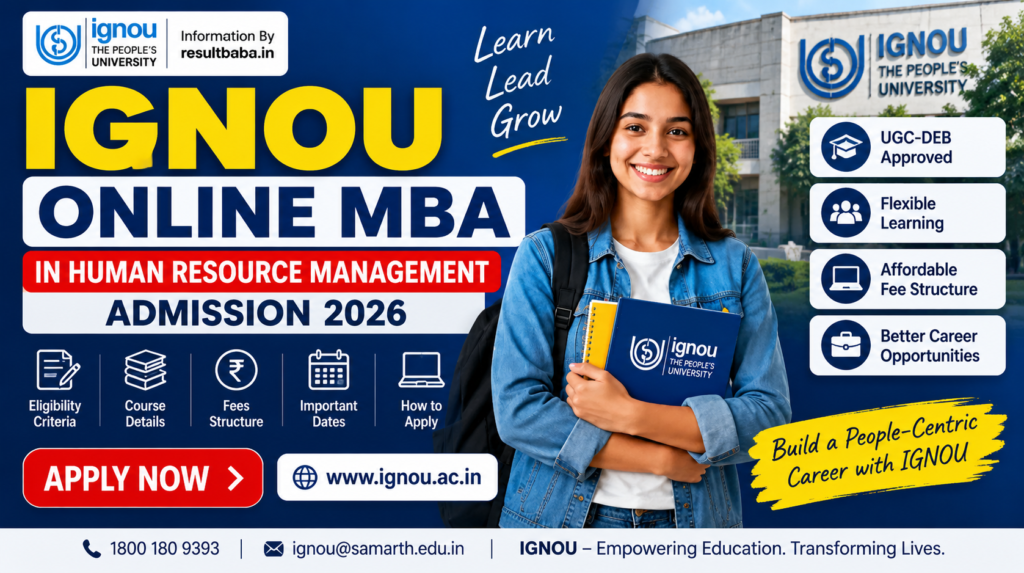 IGNOU Online MBA in Human Resource Management Admission