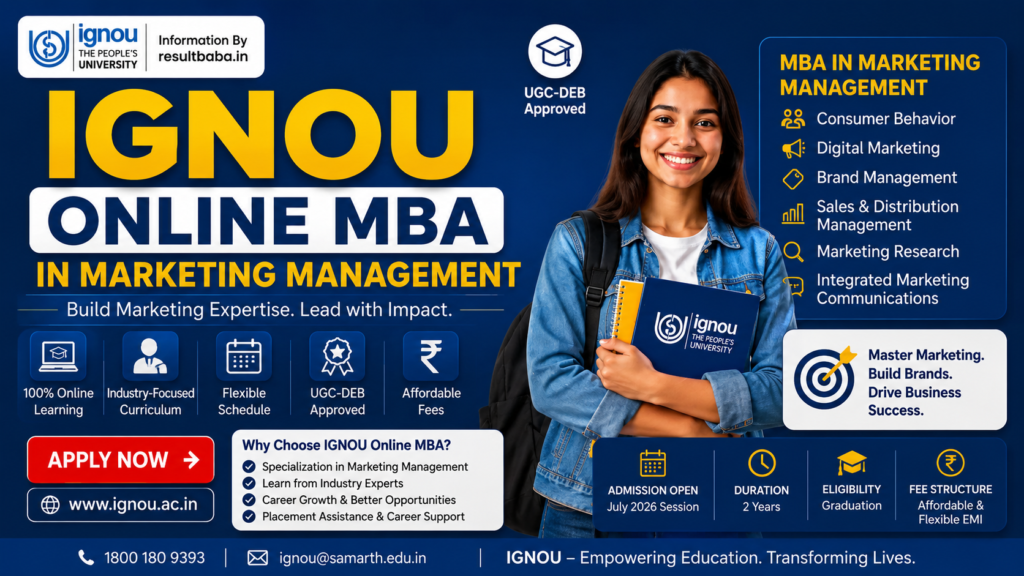 IGNOU Online MBA in Marketing Management